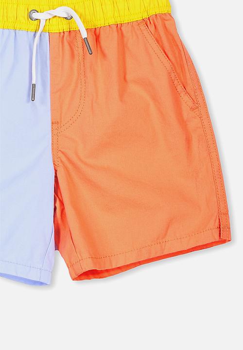 Cotton On - Murphy swim short - blue & orange 