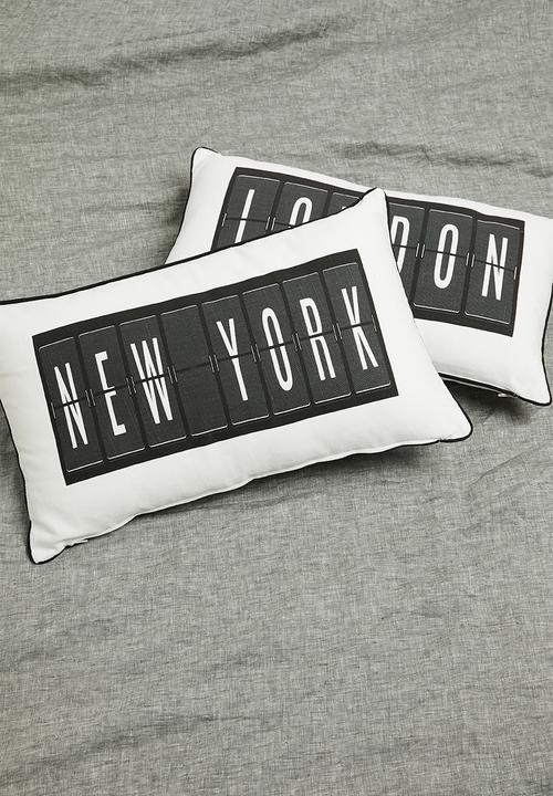 Sixth Floor - New York cushion cover - black & white