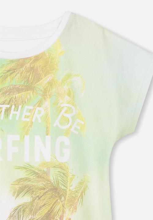 Cotton On - Anna ss tee - white & green 