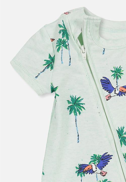 Cotton On - Mini zip through rom tropical - blue