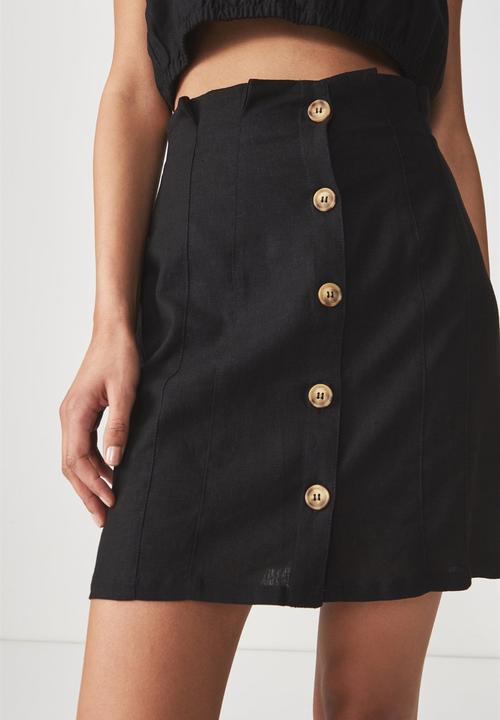 Cotton On - Woven halle mini skirt - black