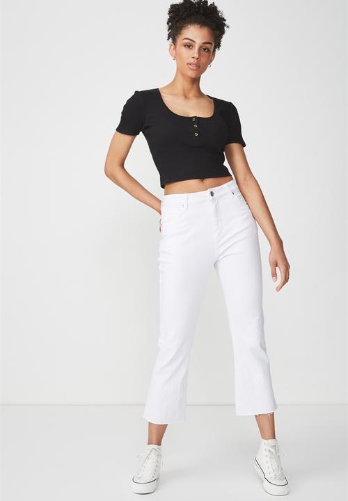 Cotton On - Skyla henley short sleeve top - black