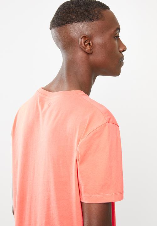 Superbalist - Curved hem tee - coral