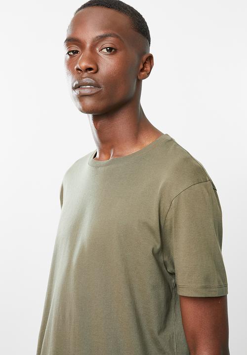 Superbalist - Curved hem tee - khaki green