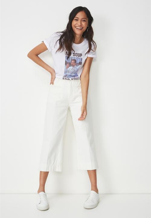 Cotton On - Tbar fox graphic T-shirt - white