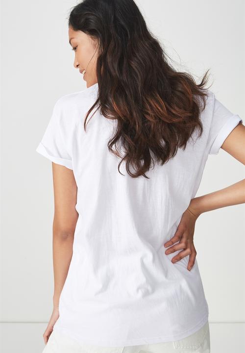 Cotton On - Tbar fox graphic T-shirt - white