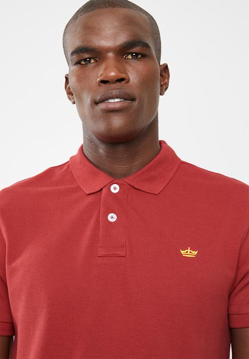 STYLE REPUBLIC - Crown piquet golfer - red