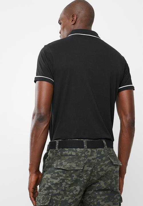 STYLE REPUBLIC - Block pique golfer - black