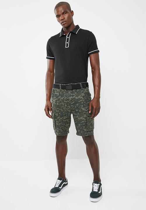STYLE REPUBLIC - Block pique golfer - black