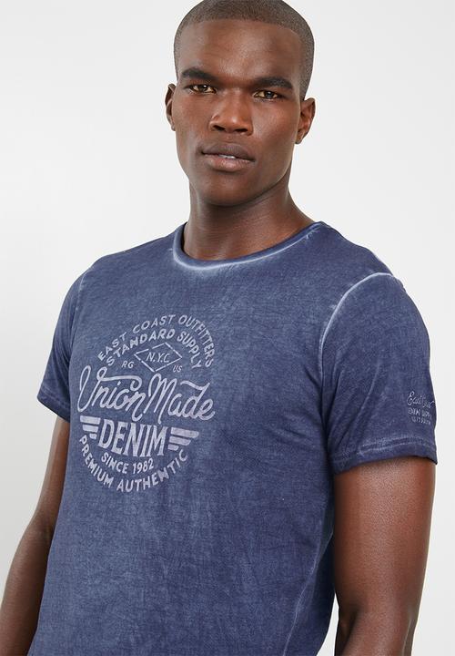 STYLE REPUBLIC - Pigment dye printed tee - blue