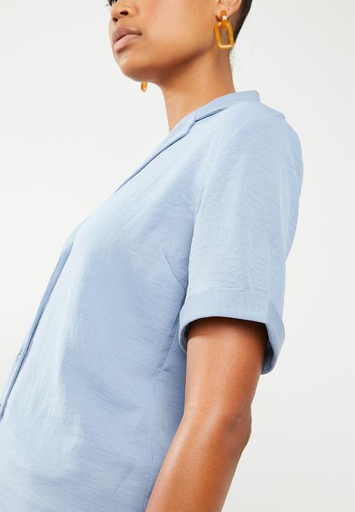 New Look - Peggy short sleeve blouse - blue