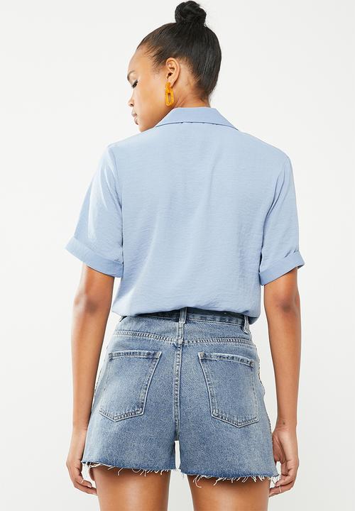 New Look - Peggy short sleeve blouse - blue