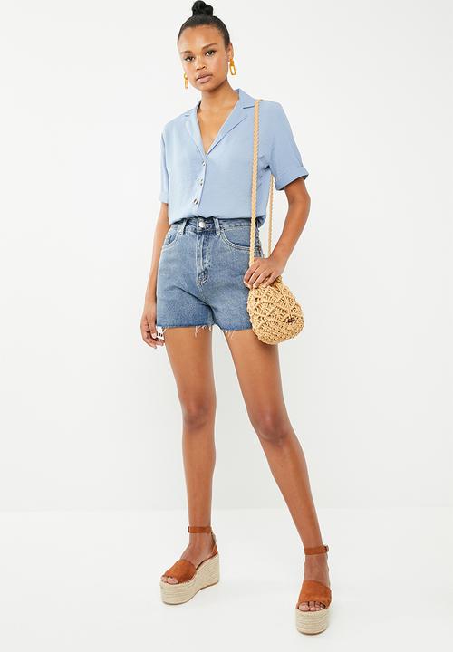 New Look - Peggy short sleeve blouse - blue