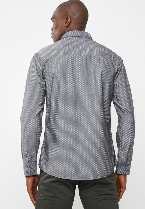 STYLE REPUBLIC - Long sleeve slim fit casual shirt - grey