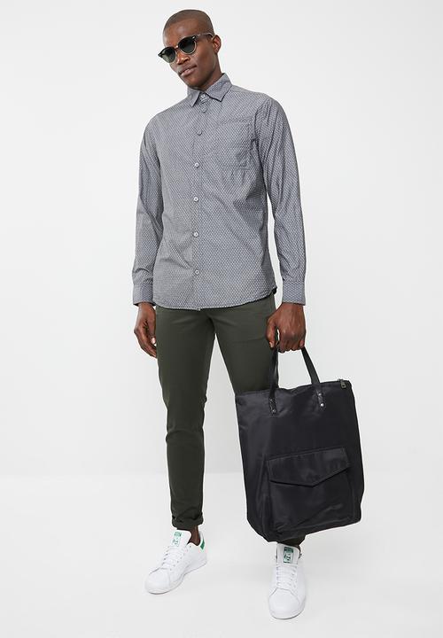 STYLE REPUBLIC - Long sleeve slim fit casual shirt - grey