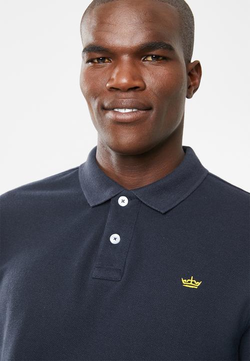 STYLE REPUBLIC - Crown piquet golfer - navy