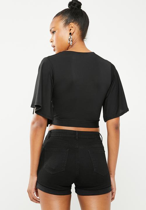 New Look - Tie cape top - black
