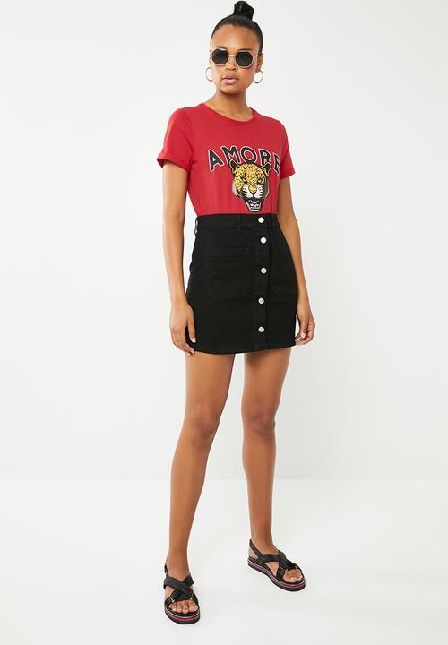 Vero Moda - Wild merci t-shirt - red