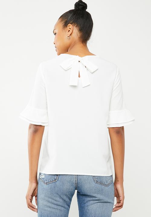 Vero Moda - Elisa pearl blouse - white
