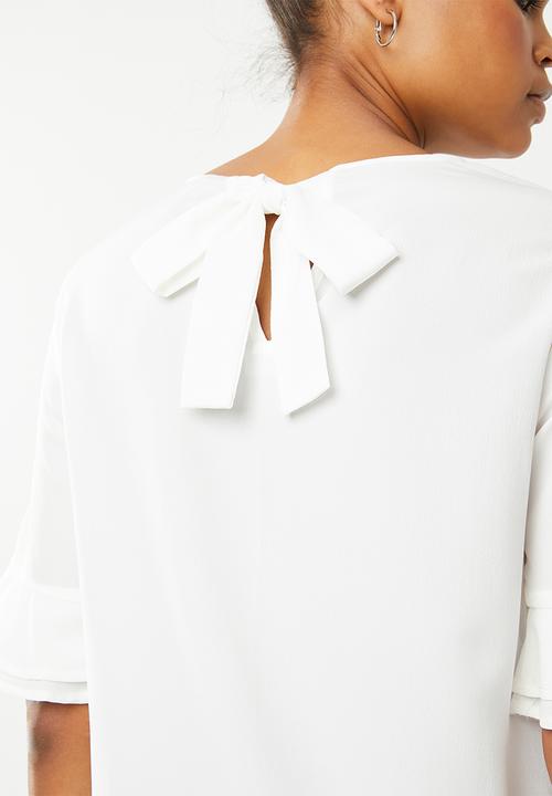 Vero Moda - Elisa pearl blouse - white
