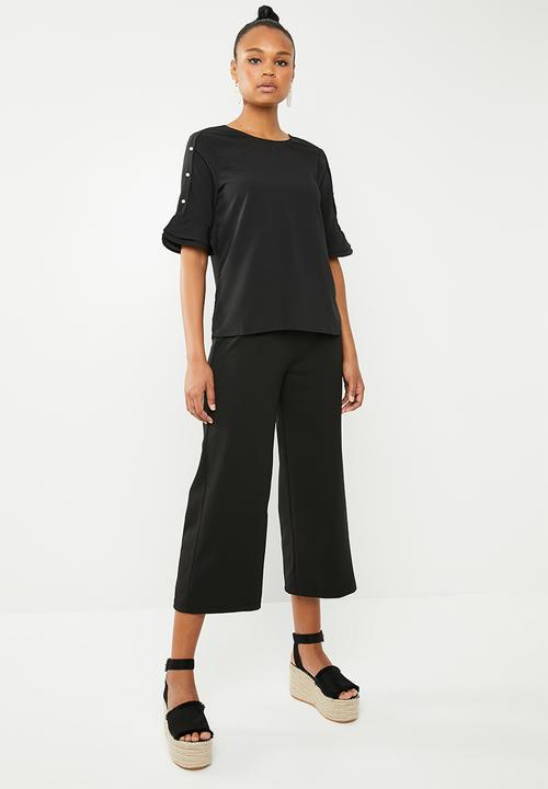 Vero Moda - Elisa pearl blouse - black