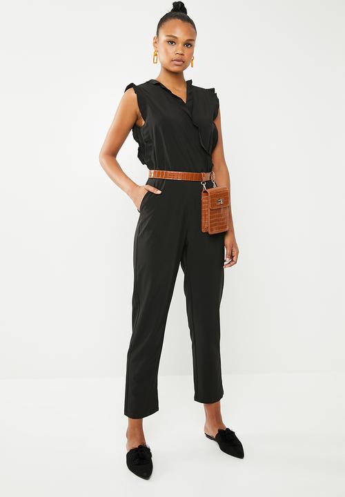 Vero Moda - Sorona short sleeve jumpsuit - black