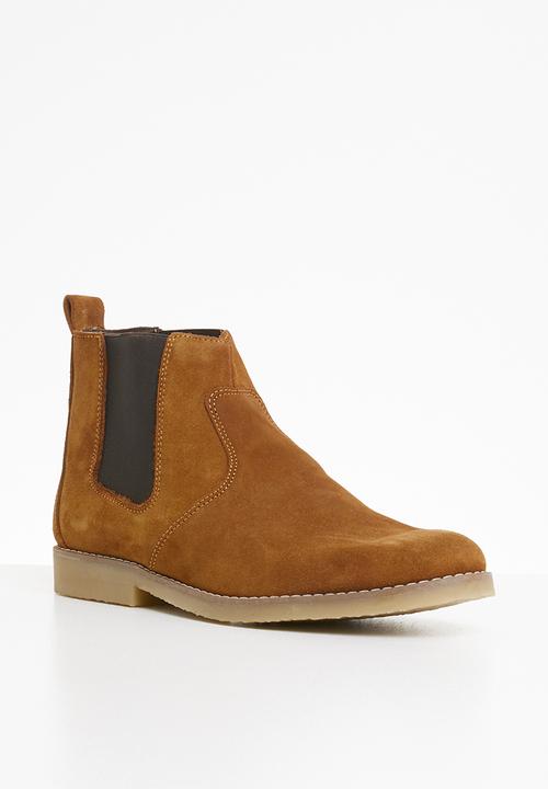 STYLE REPUBLIC - Suede gusset boots - brown