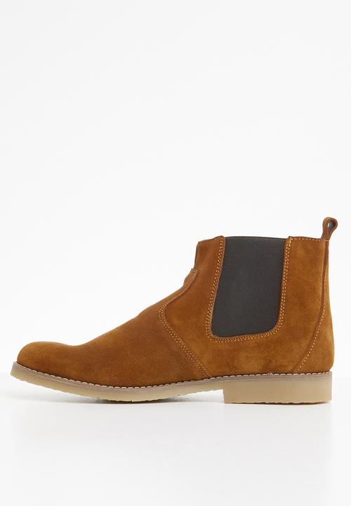 STYLE REPUBLIC - Suede gusset boots - brown