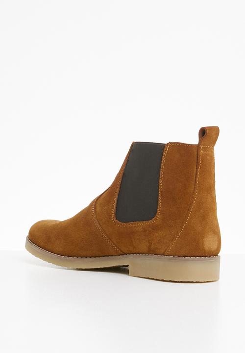 STYLE REPUBLIC - Suede gusset boots - brown
