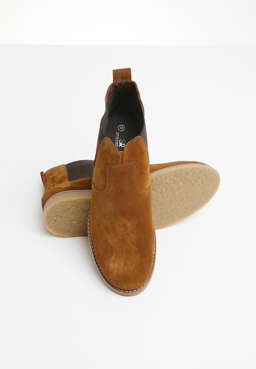 STYLE REPUBLIC - Suede gusset boots - brown