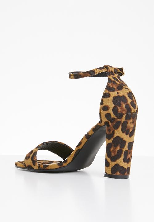 Superbalist - Ankle strap block heel - tan & black 
