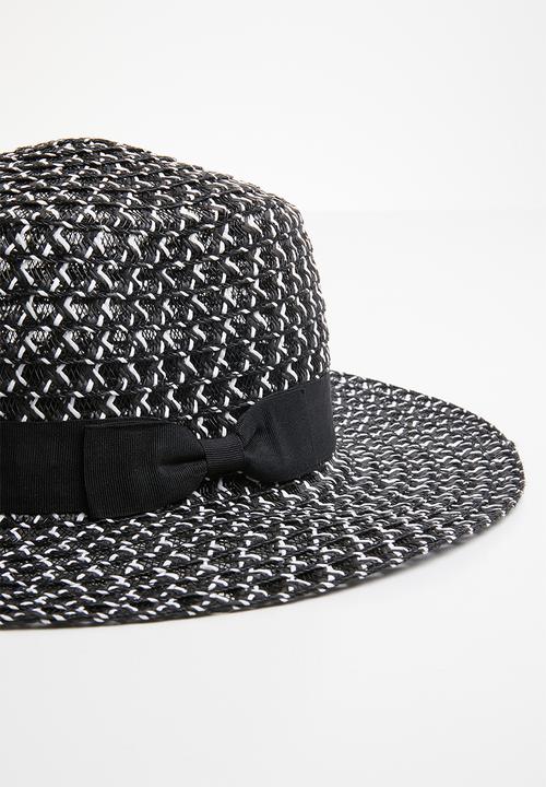 Superbalist - Naomi straw hat - black & white