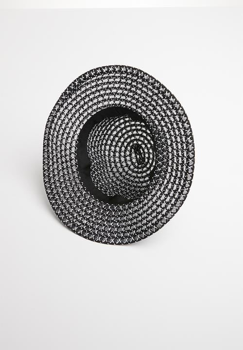 Superbalist - Naomi straw hat - black & white