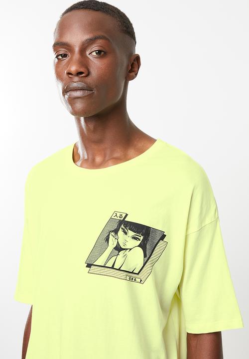Superbalist - Printed loose fit tee - lime