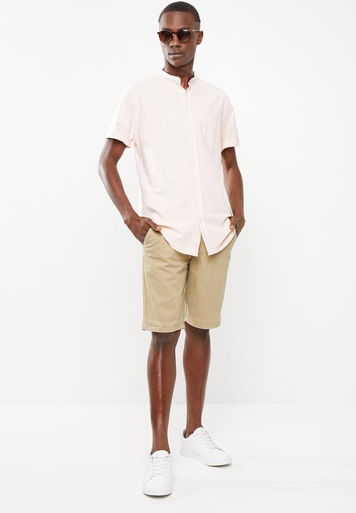 Superbalist - Oxford mandarin shirt - pink