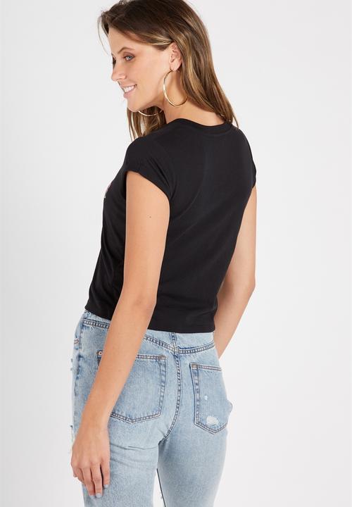 Supré  - Scratch & sniff printed tee - black