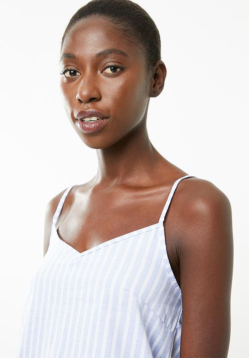 Superbalist - 2 pack sleep cami - blue & beige