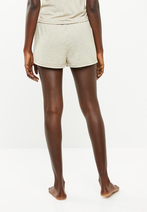 Superbalist - 2 pack sleep shorts - beige & blue 