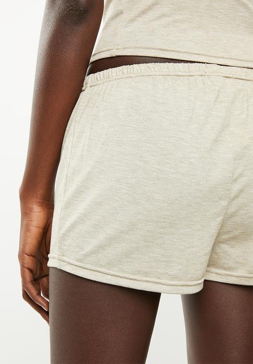 Superbalist - 2 pack sleep shorts - beige & blue 