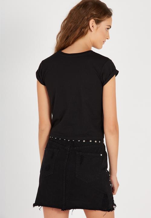 Supré  - Printed baby tee - black