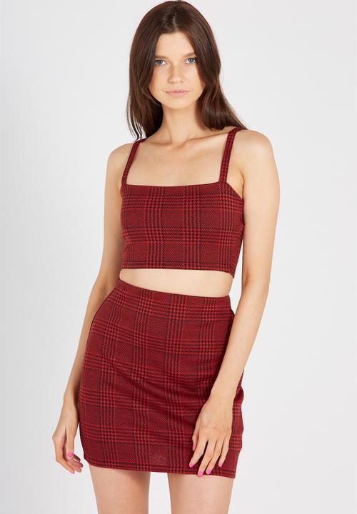 Supré  - Jacquard skirt - red 