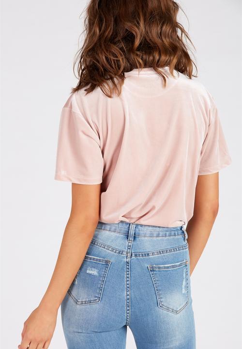 Supré  - Velour tee - pink