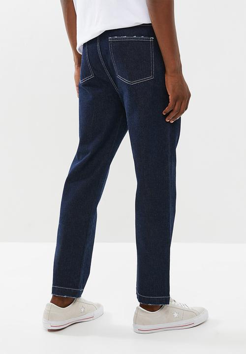 Superbalist - Regular tapered contrast stitch jeans - indigo