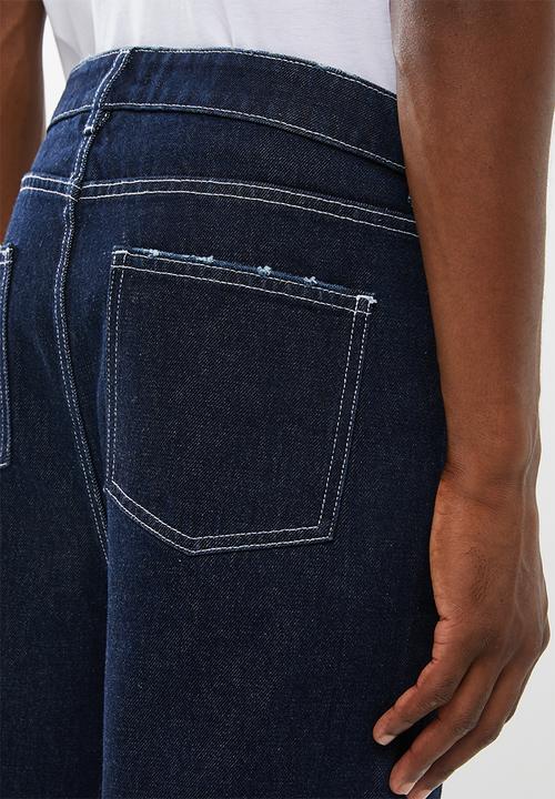 Superbalist - Regular tapered contrast stitch jeans - indigo