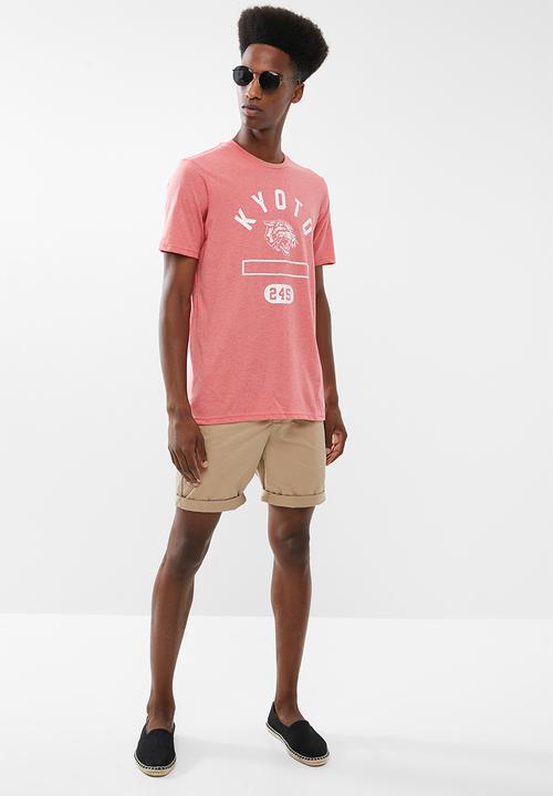 Cotton On - Tbar short sleeve tee - coral