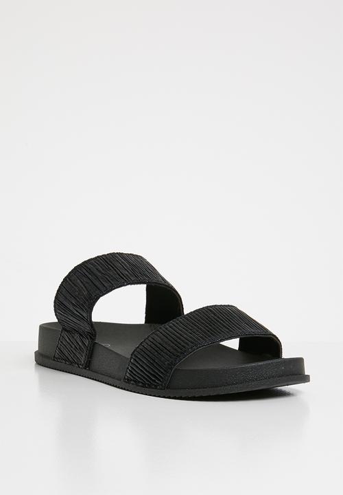 Cotton On - Baillie double strap slide - black 