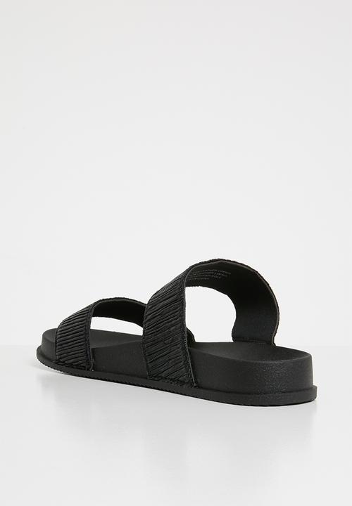 Cotton On - Baillie double strap slide - black 