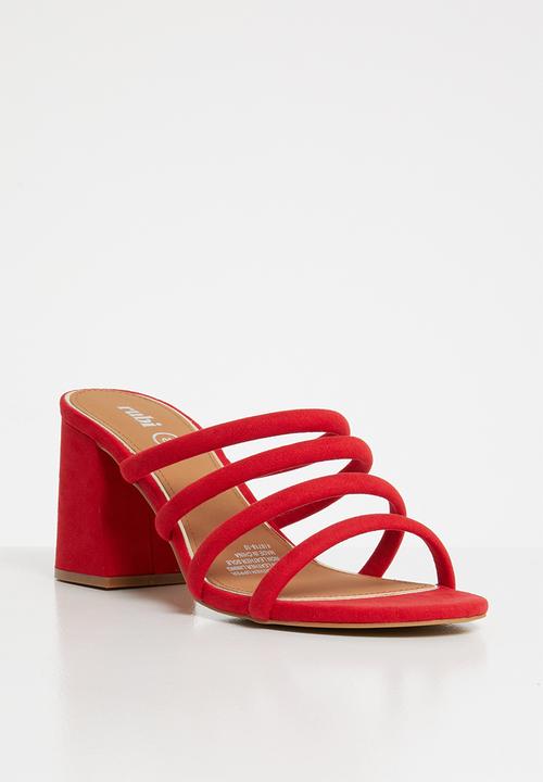 Cotton On - Conga tubed mule heel - red 