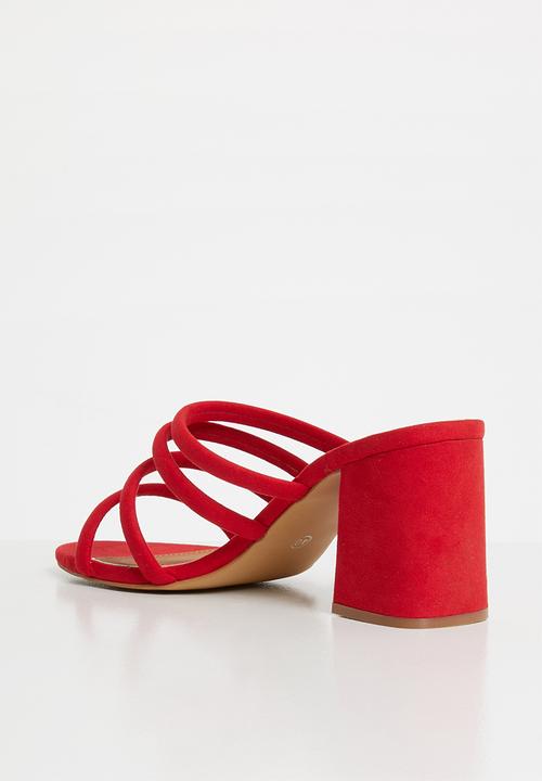 Cotton On - Conga tubed mule heel - red 