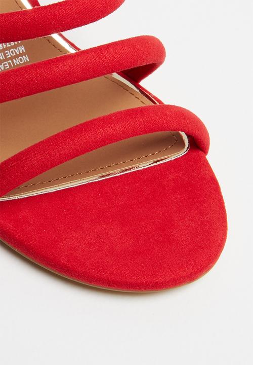 Cotton On - Conga tubed mule heel - red 